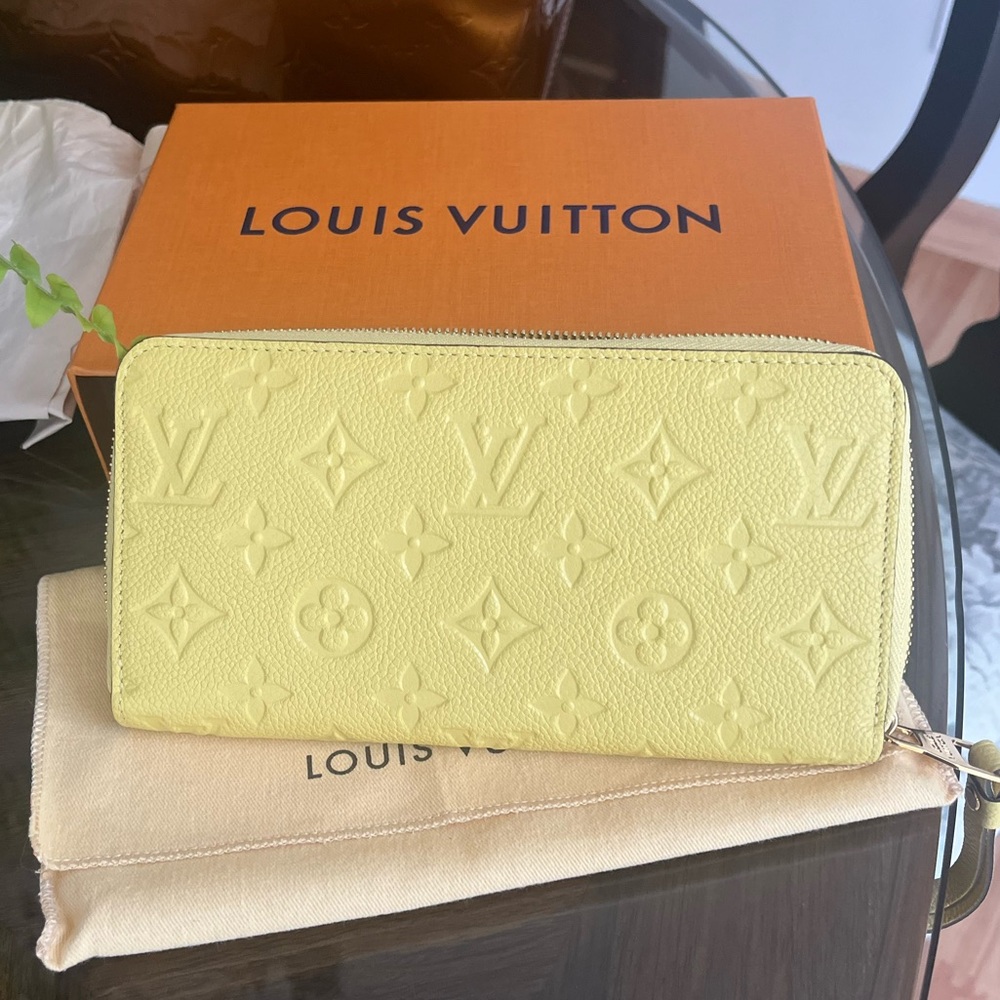 Yellow Louis Vuitton Zippy Wallet